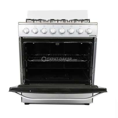 CUISINIERE ASTECH 6FEUX 80X60 A GAZ AVEC FOUR A GAZ INOX image 2