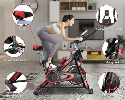 Vélo spinning, Vélo d'appartement Stationnaire - Écran LCD image 12