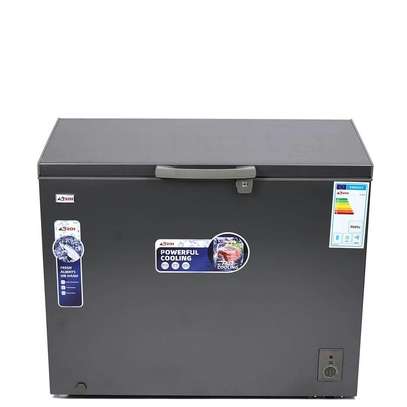 CONGELATEUR 300LITRES ASTECH HORIZONTAL AVEC VITRE GRIS image 2