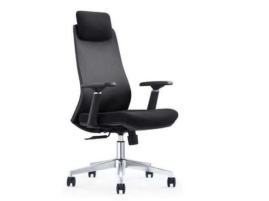 FAUTEUIL DOSSIER HAUT EN MAILLE 671AB NOIR image 3