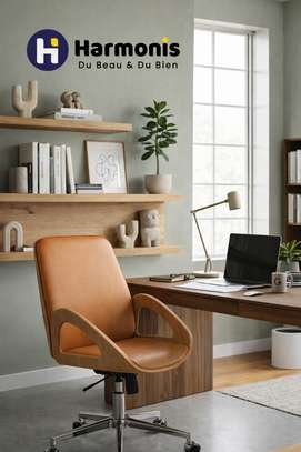 Chaise visiteur en similicuir – Élégance & confort image 4