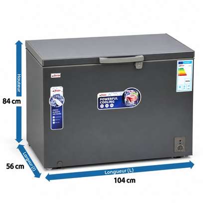 CONGELATEUR 300LITRES ASTECH HORIZONTAL AVEC VITRE GRIS image 5