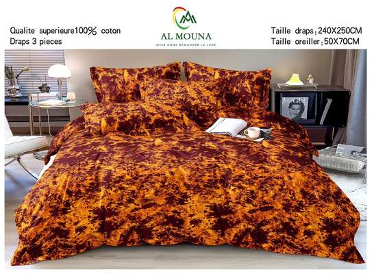 Draps de lit 100% coton image 2