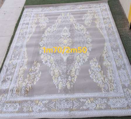 Tapis grand format design floral neutre image 2