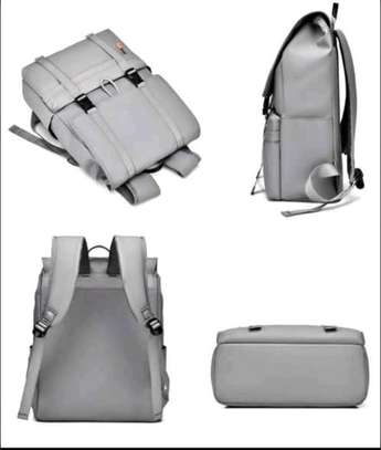 Sac à dos cuir multifonction Unisexe noire image 6