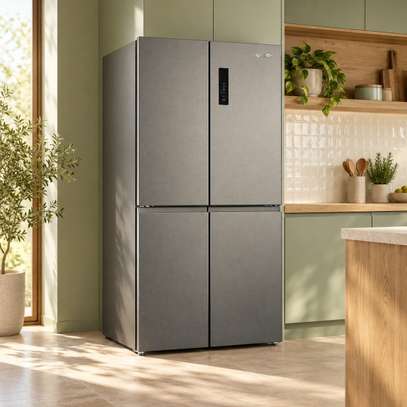 REFRIGERATEUR ASTECH SIDE BY SIDE 4PORTES NOFROST GRIS image 2