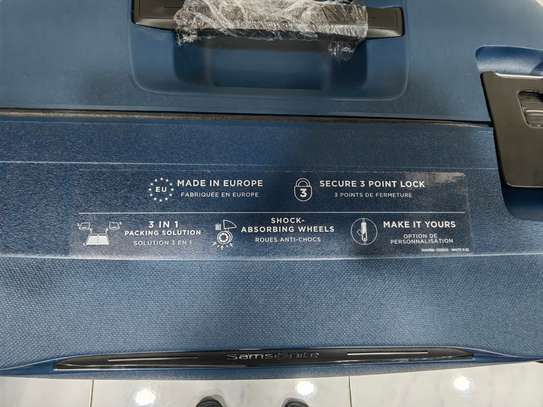 Valise Samsonite rigide bleu marine 4 roues légères image 8
