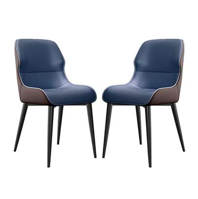 Chaise simili cuir  design moderne métal noir image 5