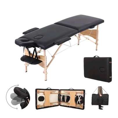 Table de massage pliante bois noir avec appui-tête image 3