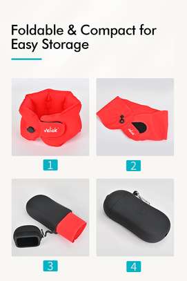 Oreiller cervical de voyage gonflable de poche image 14