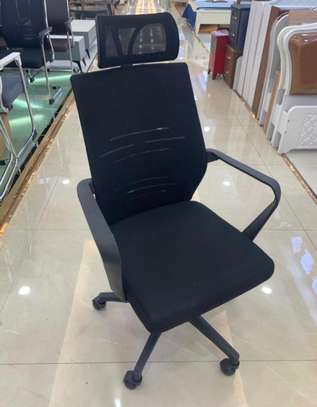 Chaise bureau ergonomique noire réglable avec roulettes image 7