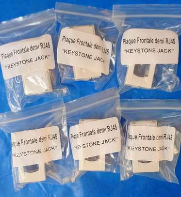 Plaques frontales Keystone RJ45 lot blanc standard image 3