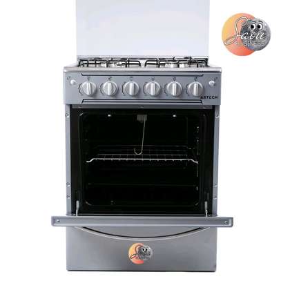 CUISINIERE ASTECH 4FEUX 60X60 A GAZ AVEC FOUR A GAZ INOX MIS image 3