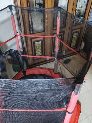 Trampoline enfants 140cm diamètre – Filet de sécurité 360° image 6