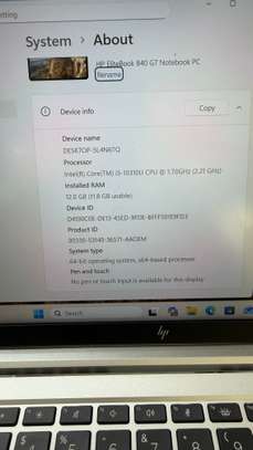 HP Elitebook 840 G7 Core i5 Ram 12Go / Disque 256Go Ssd image 5