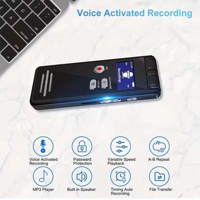 Dictaphone portable noir enregistreur vocal 8GO image 5