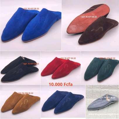 BABOUCHE ROYALE MAROCAINE 100% CUIR et DAIM pour HOMME image 11
