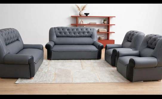 Salon 7 places en cuir anglais image 2