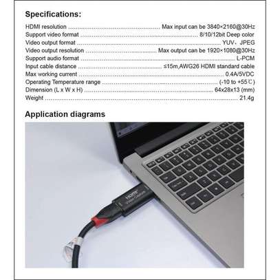 Carte de capture vidéo, HDMI vers USB 1080p USB2.0 image 4