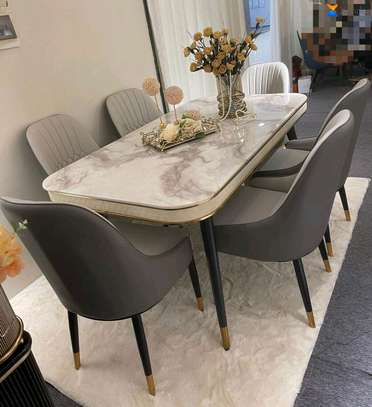 F6031 ensemble table 150cm + 6 chaises bois chromé image 9