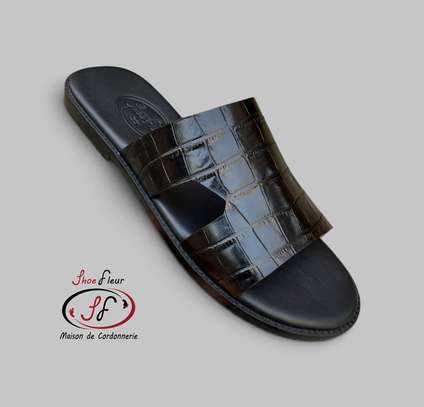 Chaussure homme sandale en cuir modèle MBAYE image 3