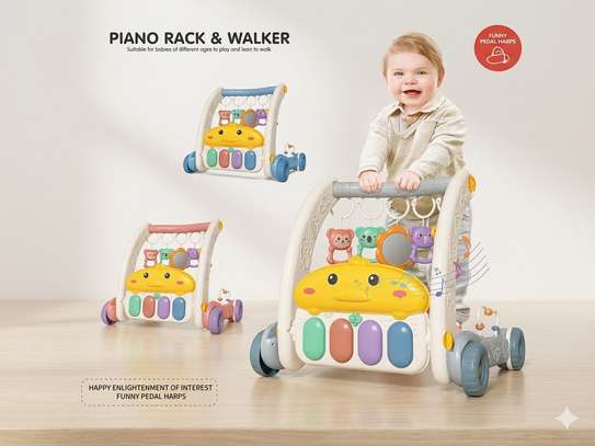 Trotteur Bébé 2 en 1 avec Piano Musical image 2