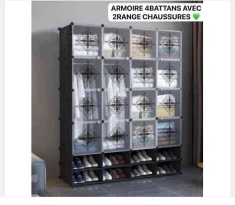 Armoire de 4batant avec rangement chaussures image 5