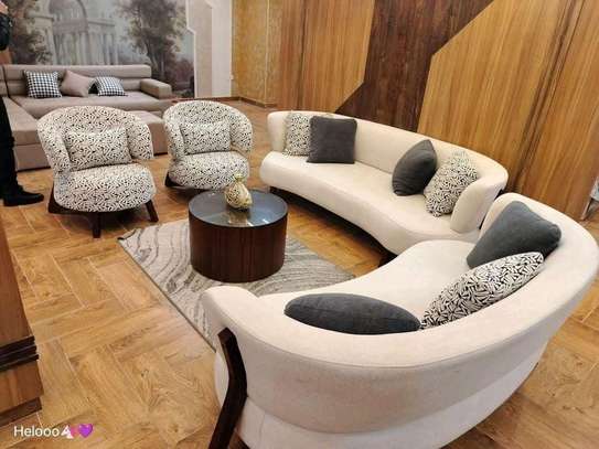Salon angle  7places en semi cuir image 6