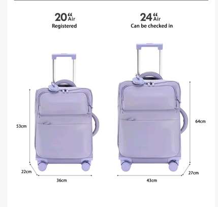 Lot de 3 Valises à roulettes ultra légere en tissu image 2