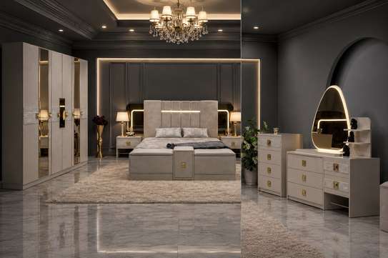 CHAMBRE A COUCHER ARMOIRE 6BATTANTS 7PIECES image 7