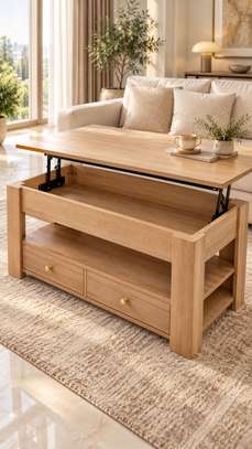 TABLE BASSE RELEVABLE AVEC 2TIROIRS ET aussi SANS TIROIRS image 2