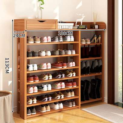 Étagère Chaussures Rangement En Bois image 3