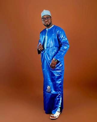Boubou homme blanc brodé taille unique léger image 10