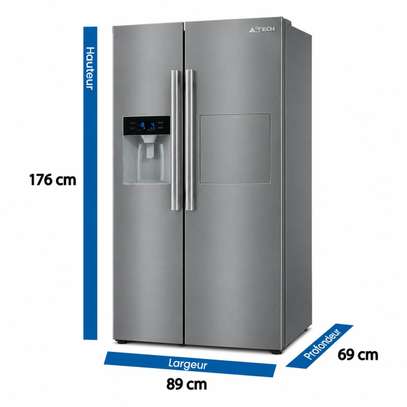 REFRIGERATEUR ASTECH SIDE BY SIDE 2PORTES GRIS FSS5000DDOG image 3