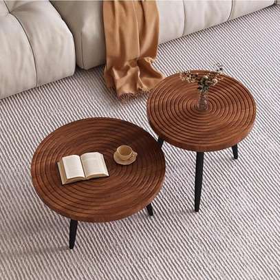 Tables basses bois massif design contemporain 2 tailles image 7