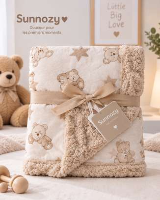 Couverture bébé Sunnozy ultra-douce – Motif ourson image 5