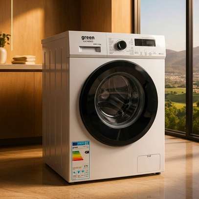 MACHINE A LAVER 6KG GREEN FRONT LOAD INVERTER BLANC image 2