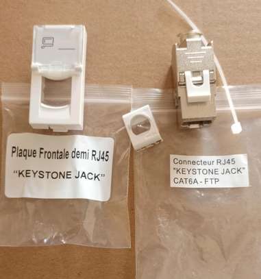 Plaques frontales Keystone RJ45 lot blanc standard image 6