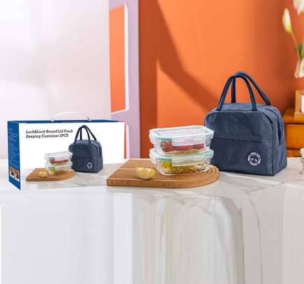 Lock&Lock Set Lunch Box Verre 2 boîtes + Sac Isotherme image 2