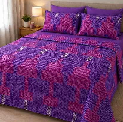 Draps de lit 100% coton blanc image 3