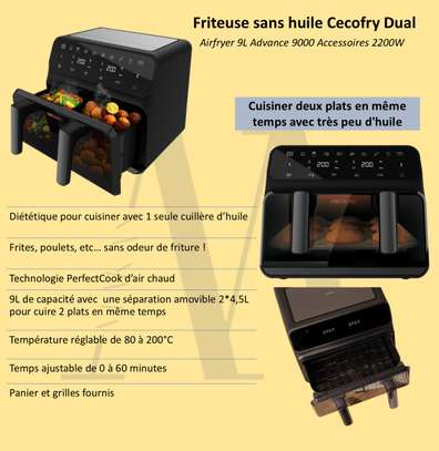 Friteuse sans huile simple ou double compartiment image 7