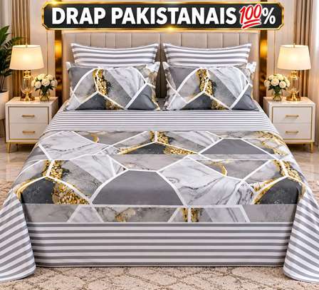 Drap pakistanais 100% coton double motif floral image 2