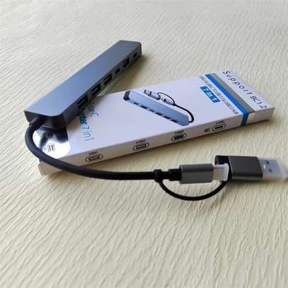 Adaptateur répartiteur de hub USB-C 7 en 1 avec multiport image 5