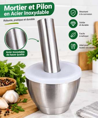Mortier et Pilon en Acier Inoxydable – Robuste et Pratique image 2