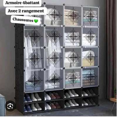 Armoire de 4batant avec rangement chaussures image 4
