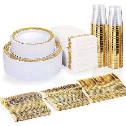 Service de table en plastique 175 pcs/prix en gros image 2
