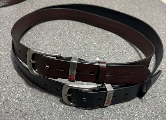 Diesel et Levis ceinture cuir  boucle métal logo image 7