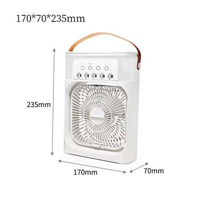 Ventilateur portable humidificateur blanc compact léger image 3