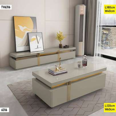 Ensemble table tv et table basse haut de gamme vip image 3