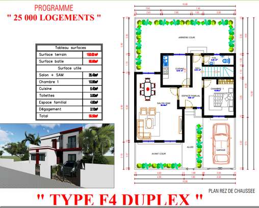 MAISON DUPLEX F4 LOCATION / VENTE  (150,000 Fcfa / mois) image 11